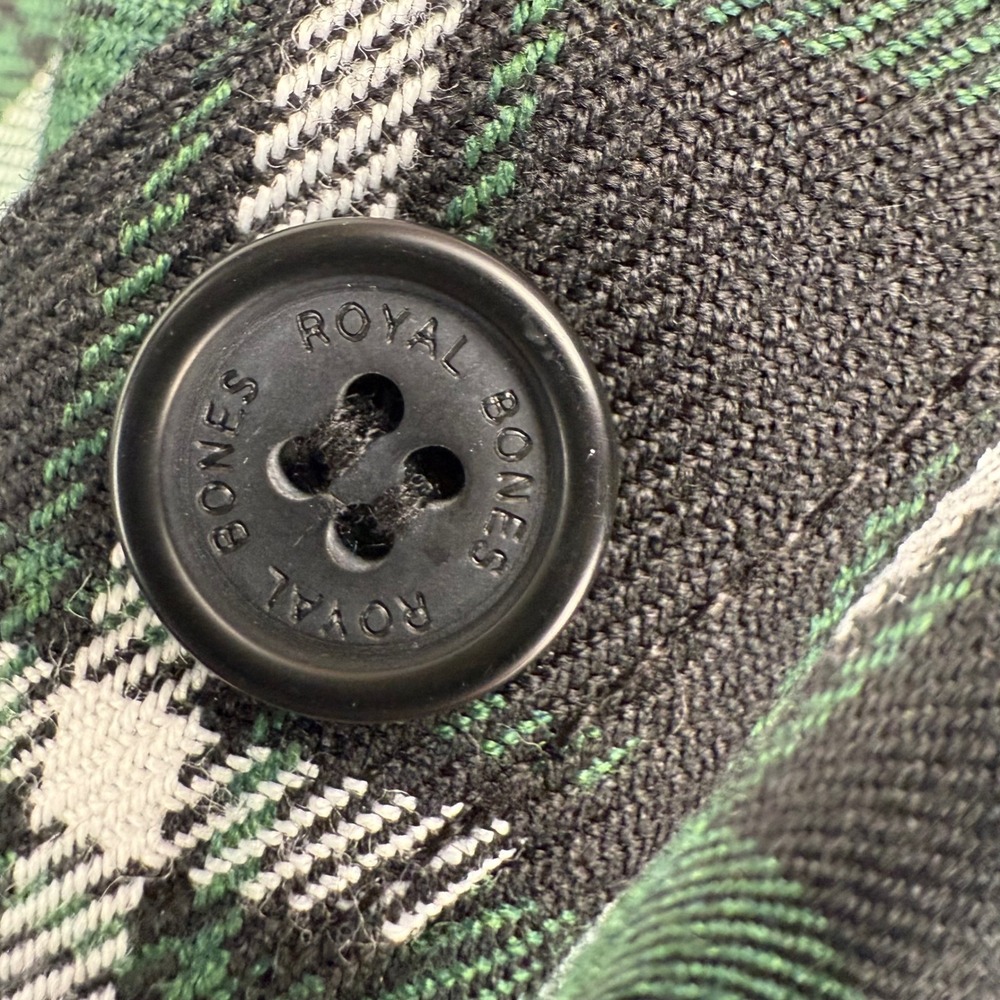 Royal Bones Y2K Daang Goodman Green Plaid Mini Skirt Punk Goth Skater Womens M - Picture 15 of 16